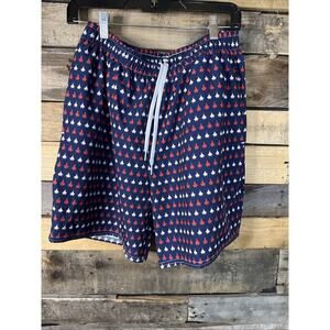 Men’s Red White Blue Swim Trunks Large